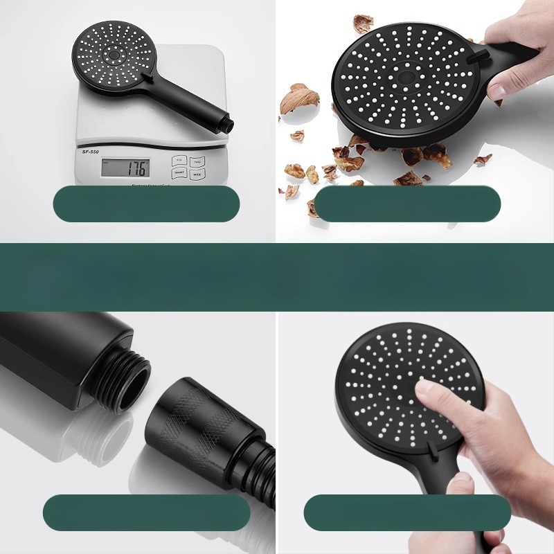 Slėginė dušo galva, reguliuojama penkių greičių, didelis išėjimo panelis ir universali sąsaja