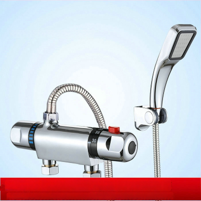 Termostatinis maišymo vožtuvas, modelis 5541, iš vario, darbinė temperatūra 80°C, sieninis montavimas, keraminis kartridžo vožtuvas