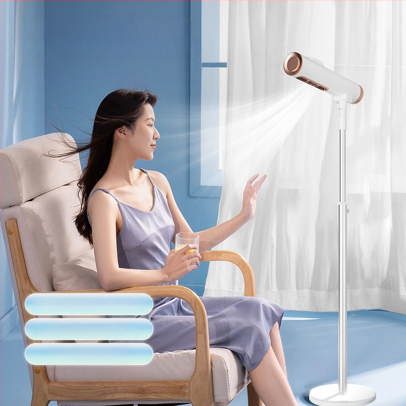 Vertikālais matu fēns mājas lietošanai, 1500W, negatīvās joni, 5 ātruma režīmi, temperatūras kontrole auksts/karsts, pārkaršanas aizsardzība