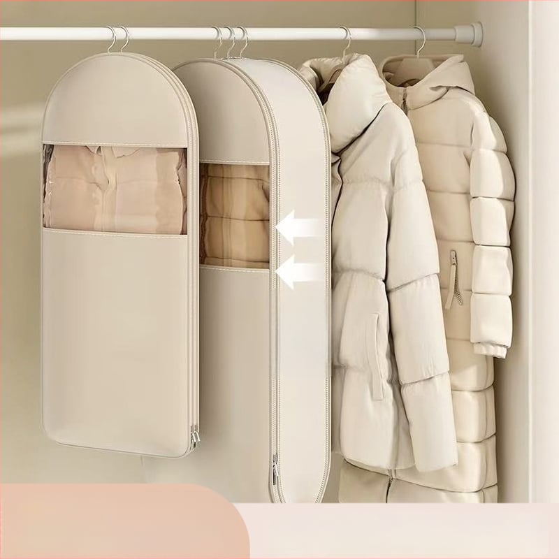 Kabanti apģērbu uzglabāšanas soma – satīna audums, putekļu drošs, mitruma izturīgs, vienkāršs un mūsdienīgs stils, uzglabāšanai guļamistabā