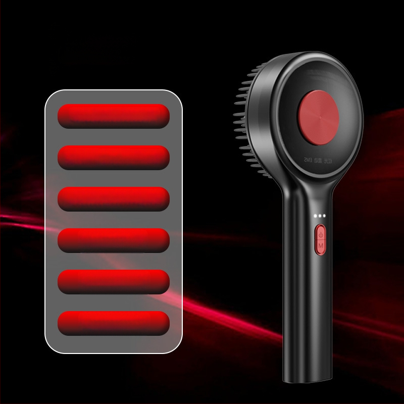 Raudoną šviesą plaukų augimui su galvos odos masažu ir vaistų aplikatoriumi – Modelis DYS001, Specifikacija 001, Tinka visiems