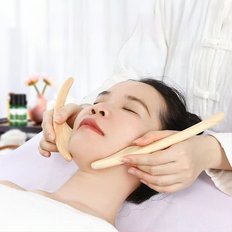 Veido skulptūrinė lazdelė su voleliu — neelektrinis veido masažo įrankis, 2025 metų modelis