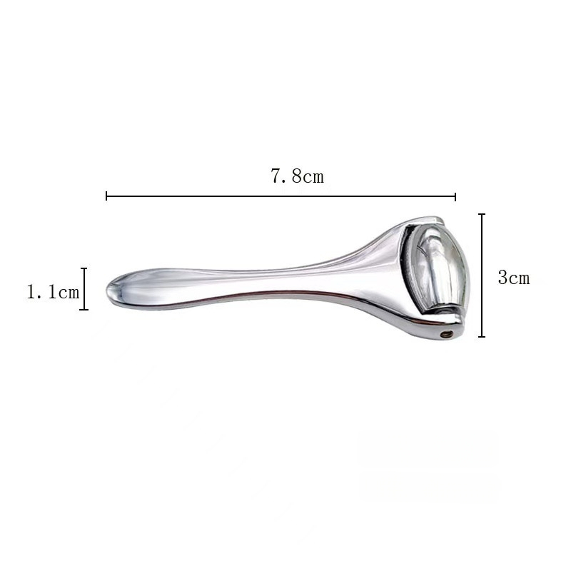 Rankinis metalinis akių kremo masažuoklis su lazdele kremui užtepti, masažo kamuolėlis, teigiamieji jonai, 1 greitis, namų naudojimui