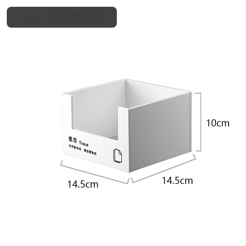 Šiaudų ir servetėlių laikymo dėžutė, plastikas, lygi apdaila, kvadratinė forma, modernus minimalistinis stilius