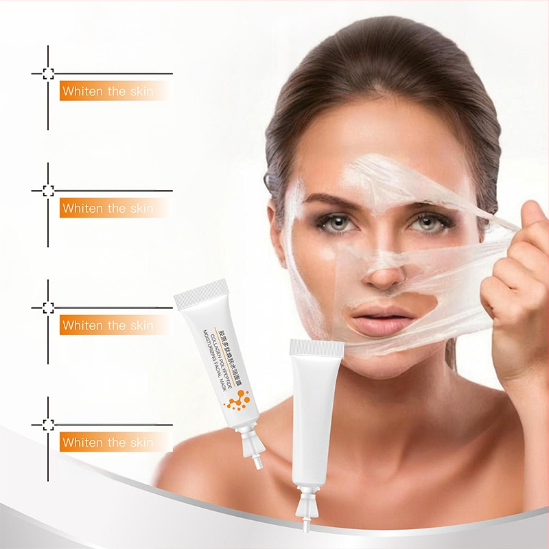 Qingxi Kolagenų peptidų drėkinanti Peel-off veido kaukė – 50 ml, Drėkina, Stangrina, Ramina; be skalavimo