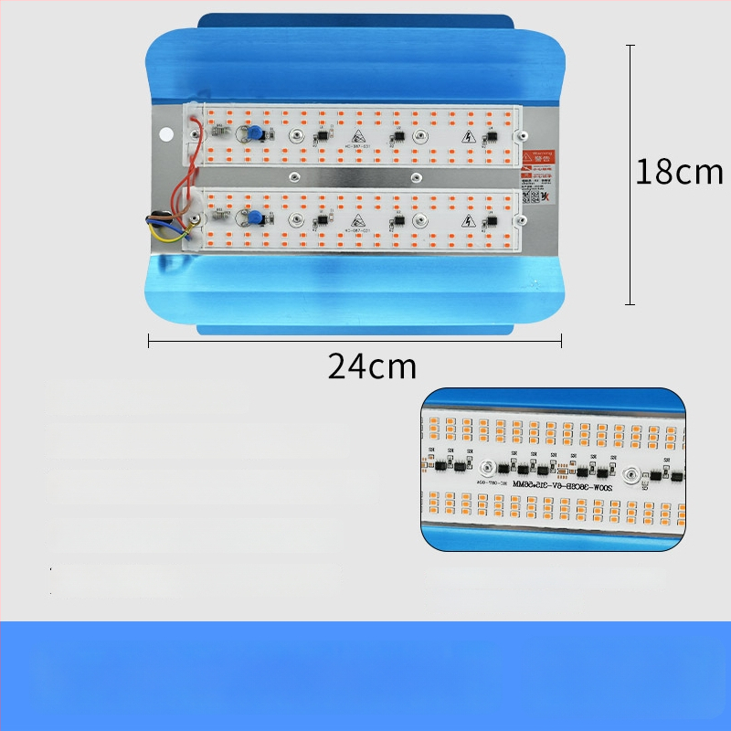 Augalų augimui LED lemputė, 100W, 100 LED, 1000 lm, IP65, tarnavimo laikas 50000 h
