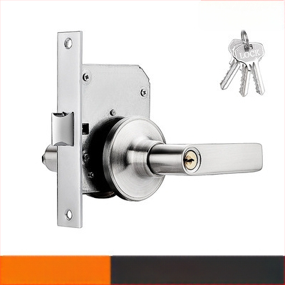 Gaisrų durų spyna – retrofit su raktu • nerūdijantis plienas • modelis: modifikuotas praėjimo užraktas su raktu • gaisrinėms durims • šiuolaikinis minimalistinis stilius • svoris 700 g