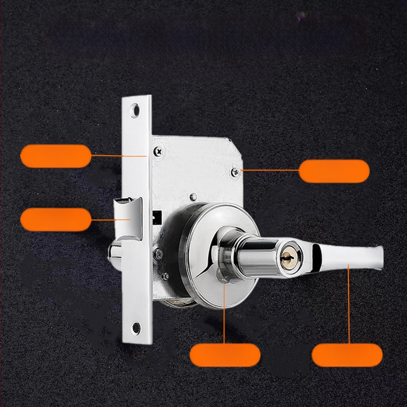 Gaisrų durų spyna – retrofit su raktu • nerūdijantis plienas • modelis: modifikuotas praėjimo užraktas su raktu • gaisrinėms durims • šiuolaikinis minimalistinis stilius • svoris 700 g