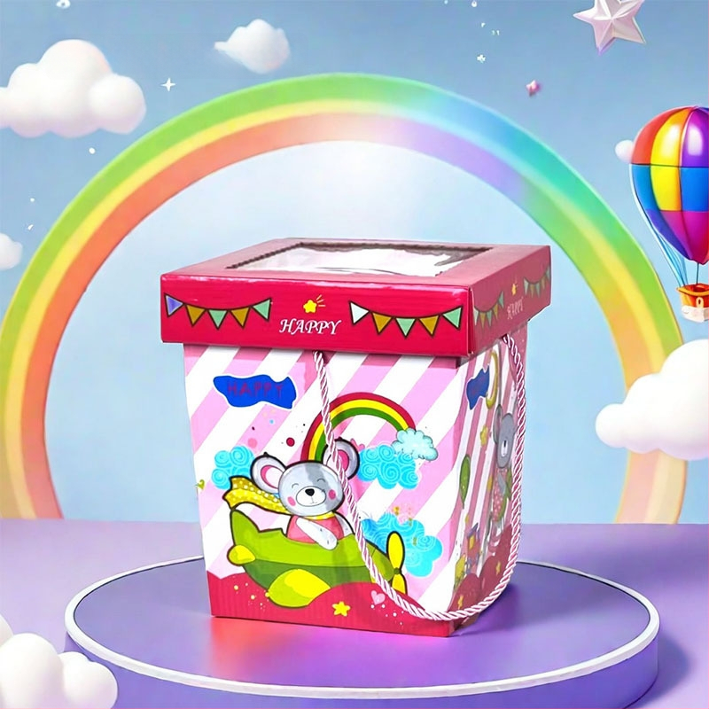 Vaikų dovanų dėžutė, modelis 007; kartoninė dovanų dėžutė; prekinis ženklas INYOU; dovanų įvyniojimas