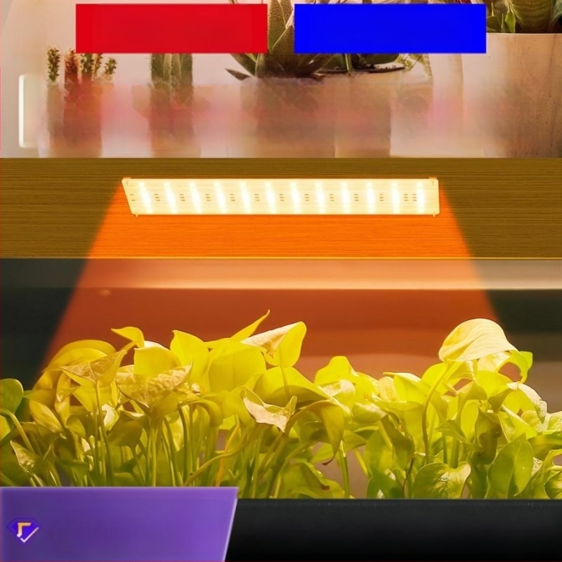 LED vidaus augalų augimo šviesa su 288 LED, įėjimas 5V, IP42 apsauga, mygtukinė kontrolė, tarnavimo laikas 50 000 h