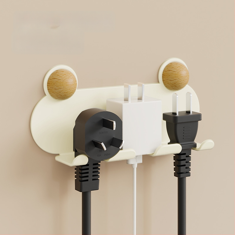 Sienas stiprināms metāla kabelu organizētājs ar vienu āķi virtuves kabeliem