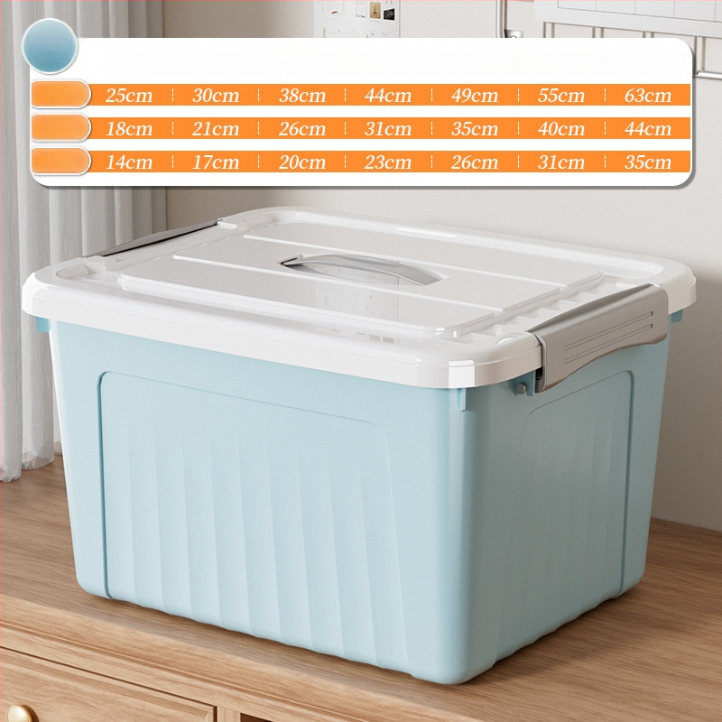 Riidekasti ladustamiskast, läbipaistev disain, 50–60 L maht, PP plastikust, mitmekülgne, tolmu- ja niiskuskindel