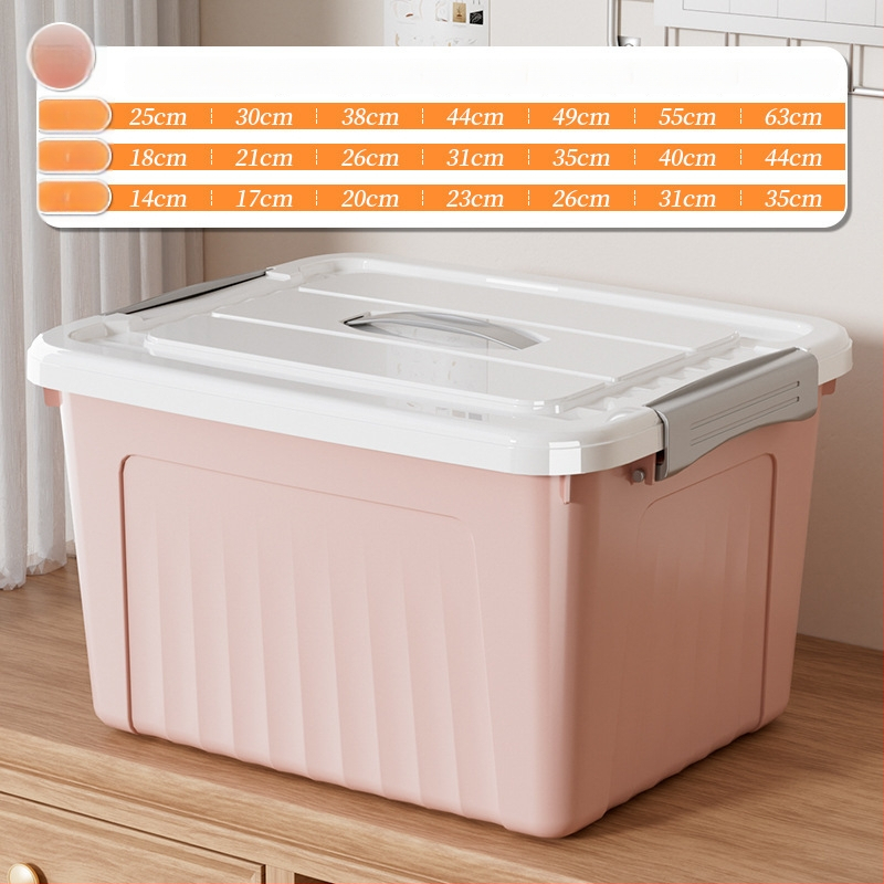 Riidekasti ladustamiskast, läbipaistev disain, 50–60 L maht, PP plastikust, mitmekülgne, tolmu- ja niiskuskindel