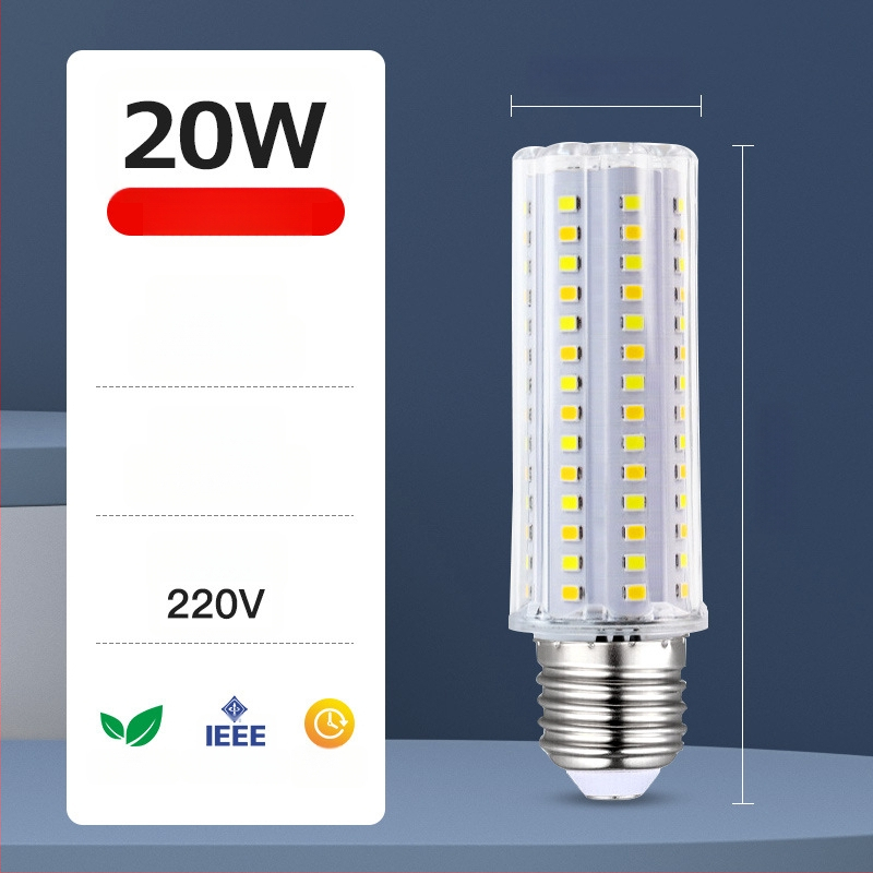 LED kukurūzų lemputė – akių apsauga, be mirgėjimo, 20W • 112 LED • 2000 lm • 360° spindulys • E27 lizdas