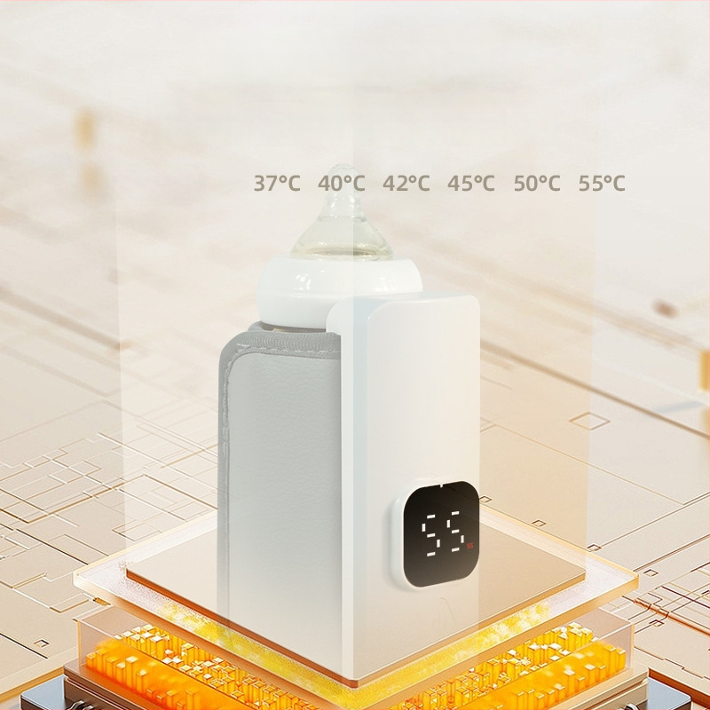 DL-568 kūdikio pieno šildytuvas, USB įkraunamas, 5V, 18W, mechaninis režimas, be laikmačio, nešiojamas buteliuko šildytuvas