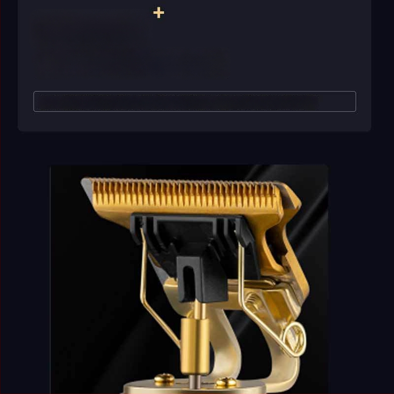 Elektrinė plaukų kirpimo mašinėlė su įmontuota baterija, įkraunama, titanio lydinio peiliukai, nuimama ir plaunama pjovimo galvutė, žemas triukšmas