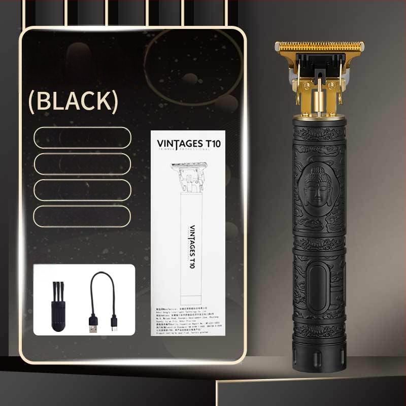 Elektrinė plaukų kirpimo mašinėlė su įmontuota baterija, įkraunama, titanio lydinio peiliukai, nuimama ir plaunama pjovimo galvutė, žemas triukšmas