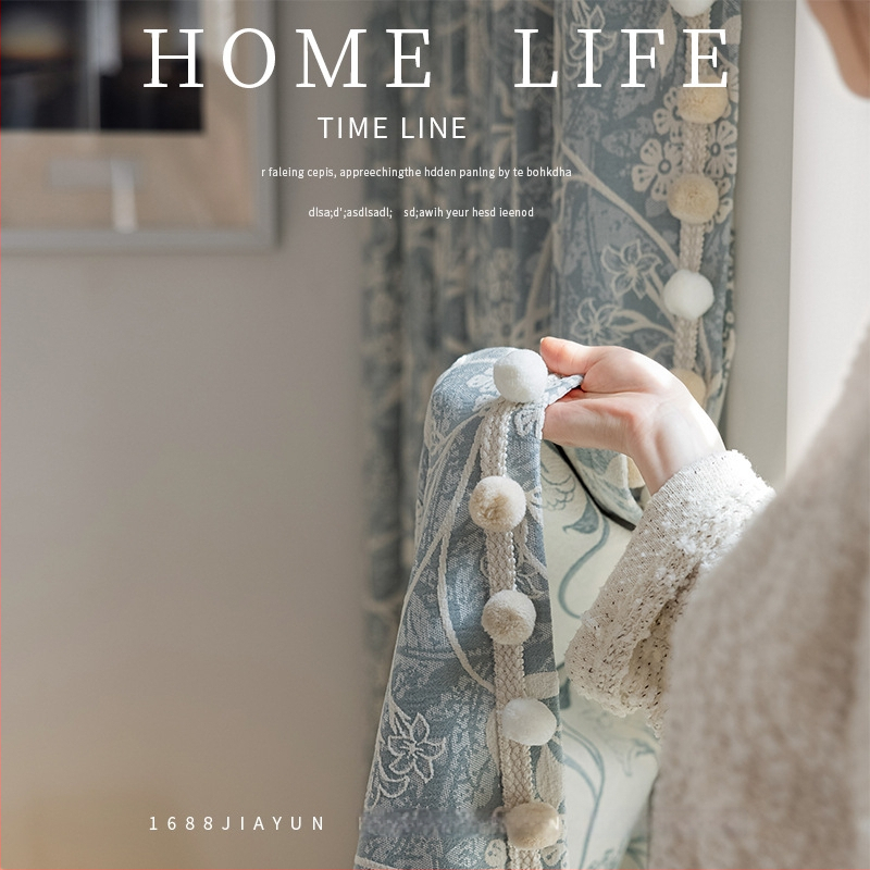 Chenille Jacquard aizkari, Francijas stilā, Augu un ziedu raksts, Svars 1400