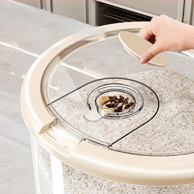 Ryžių laikymo dėžė — sandari, atspari drėgmei ir atbaido kenkėjus, maisto kokybės PP plastikas