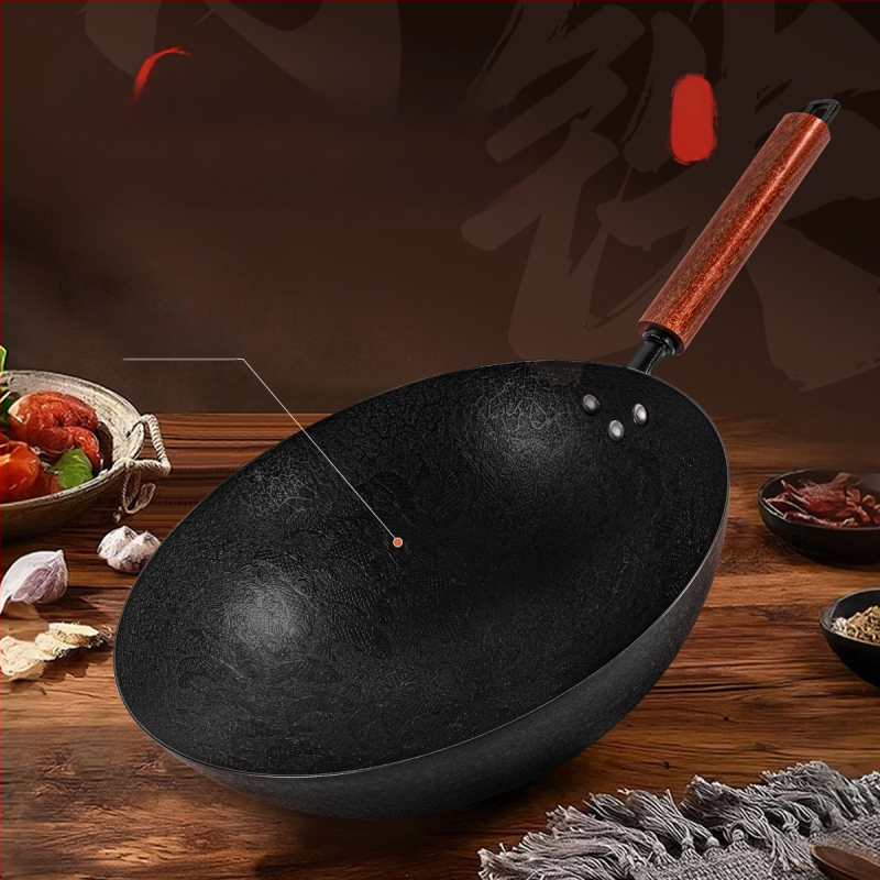 Iš nerūdijančio plieno wok su dvigubu dugnu, nelipniu paviršiu, tinkamas universaliosioms viryklėms