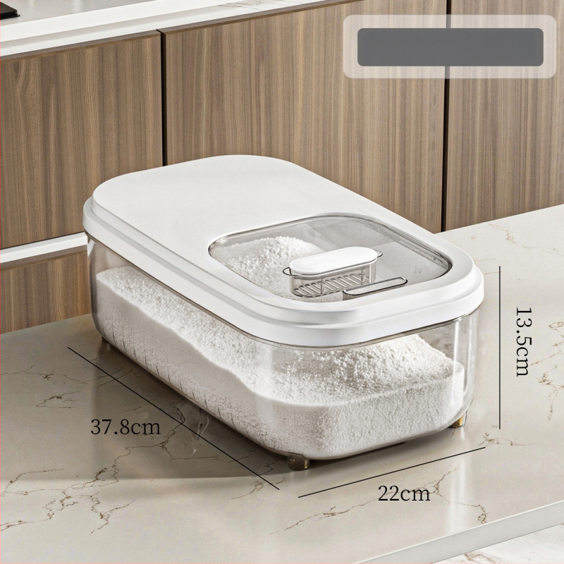 Ryžių saugojimo dėžutė, atspari drėgmei, plastikinė, šiuolaikinio minimalistinio stiliaus