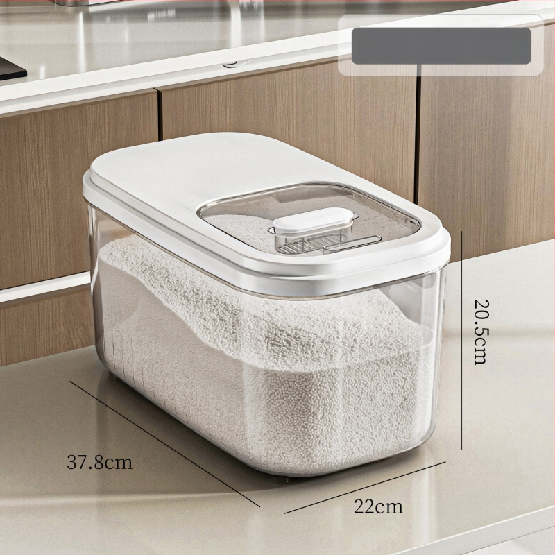 Ryžių saugojimo dėžutė, atspari drėgmei, plastikinė, šiuolaikinio minimalistinio stiliaus