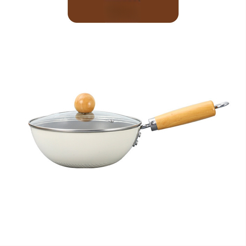 Anglies plieno wok su daugiašiniu dugnu, indukcijai tinkamas, be dangos, stiklinis dangtis