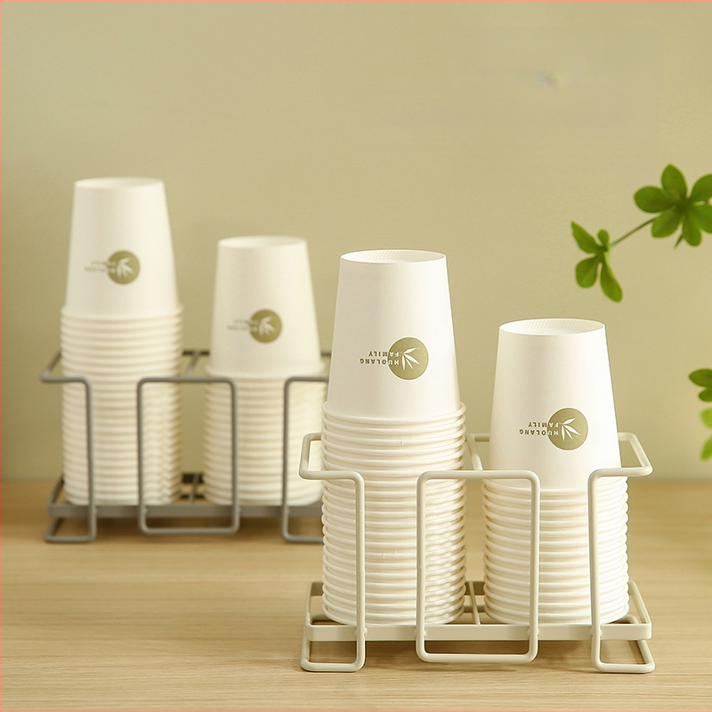 Držiak na poháre z kovového drôtu, jednoduchý štýl, domáca polica na šálky pre kávu a čaj