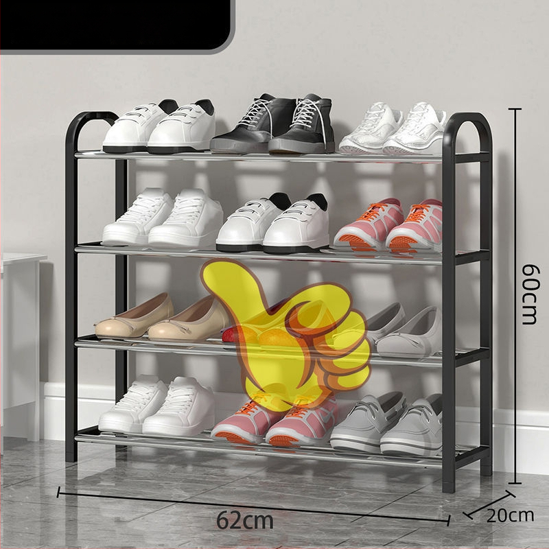 Metalinė daugiasluoksnė batų lentyna, paprasto ir šiuolaikiško stiliaus, tinkama įėjimui arba bendrabutyje, su nuimamu dizainu