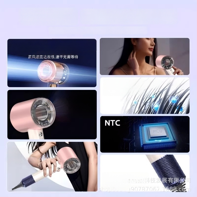 Matu fēns ar brushless motoru, 1600W, 220V, negatīvi joni, karsts un auksts gaiss