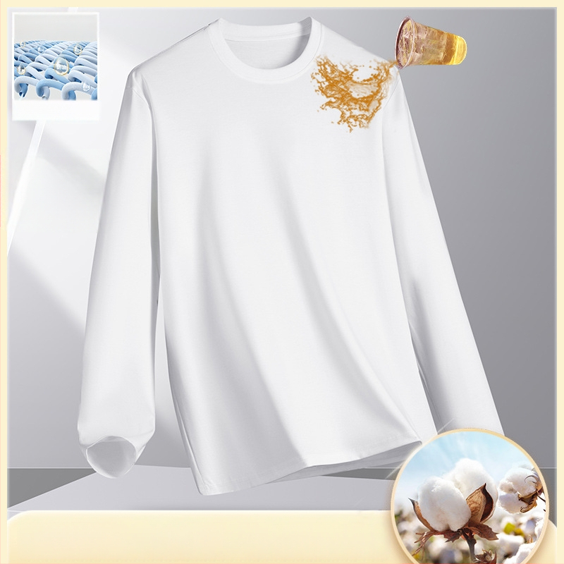 Unisex pikkade varrukatega T-särk, merceriseeritud puuvill, ümmargune kaelus, vaba lõige