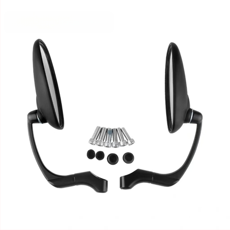 Moto tagasvaatepeegel alumiiniumist sulamist, ümmargune, esi- ja taga kinnitusega, vibratsioonikindel