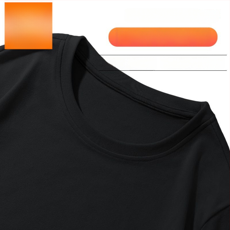 Meeste termiline baaslõige T-särk kahepoolse fliisiga, pikkade varrukatega, ümmarguse kaelusega, vaba lõige, talvine top