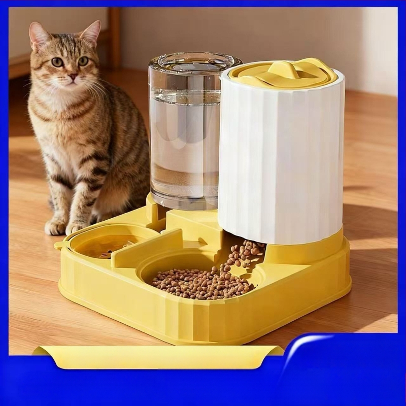 Automatinis katės šėrimo įrenginys ir vandens dozatorius – plastikas