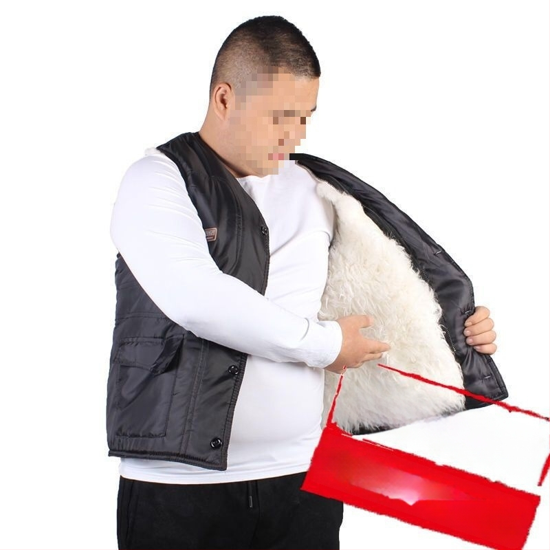 Vīriešu ziemas veste ar kažokādas siltinājumu, kapuci, šaurs griezums, svītrainā korduroja audums