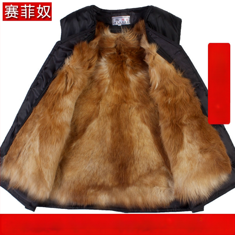 Vīriešu ziemas veste ar kažokādas siltinājumu, kapuci, šaurs griezums, svītrainā korduroja audums