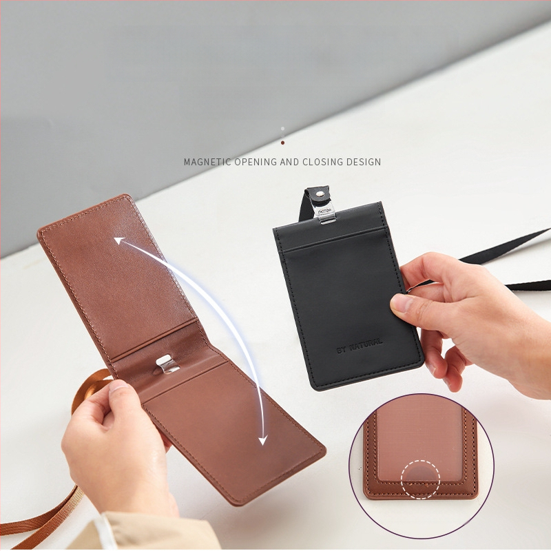 Yue Lu kartes turētājs no PU ādas – mūsdienīgs minimālistisks stils, PU iekšējā odere