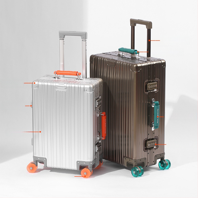 Alumiinium-magnésiumi sulamist käsipagas koos istmega, suur maht, TSA lukk, universaalsed rattad