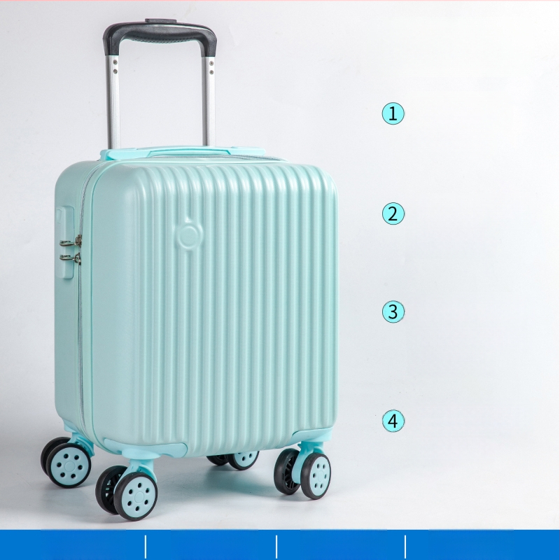 Omanfi 14-tolline käsipagas, ABS+PC, 2,3 kg, universaalsed rattad, tõmblukuga avamine, tavaline kombinatsioonlukk