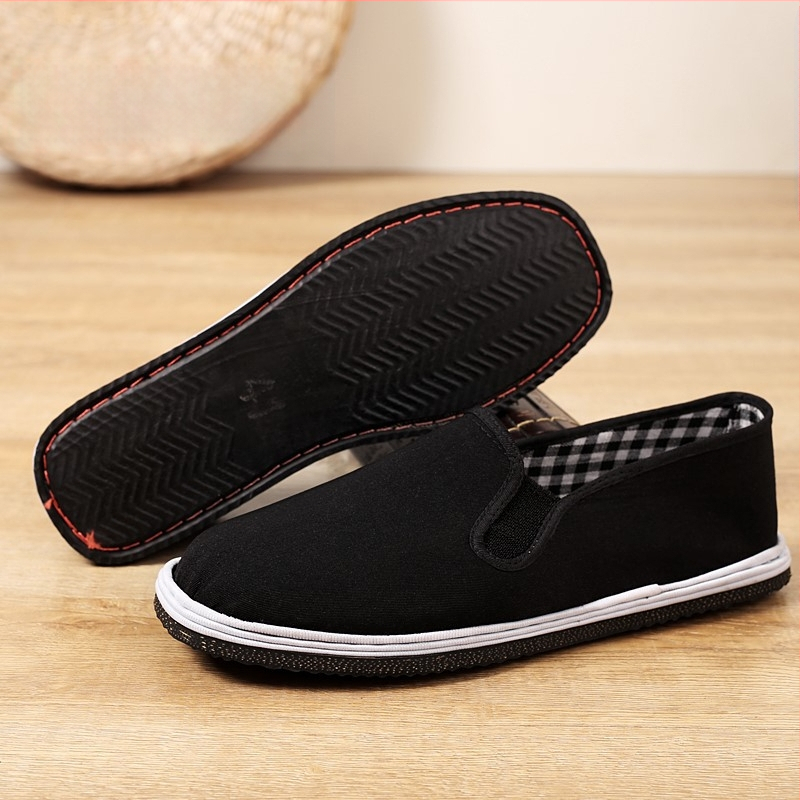 Unisex drobės slip-on batai su elastine juosta, apvali nosis, žemas viršus, pada iš liellapo cīpslos, PU įdėklas