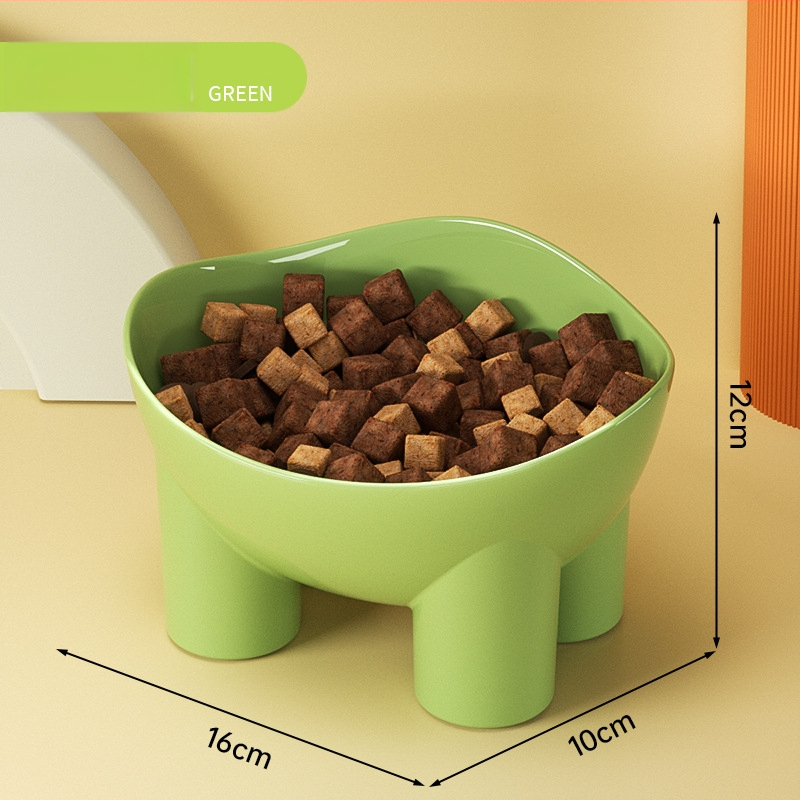 Katės dubuo su dramblio kojų dizainu, kaklo apsauga, prieš apsivertimą, tinkamas katėms