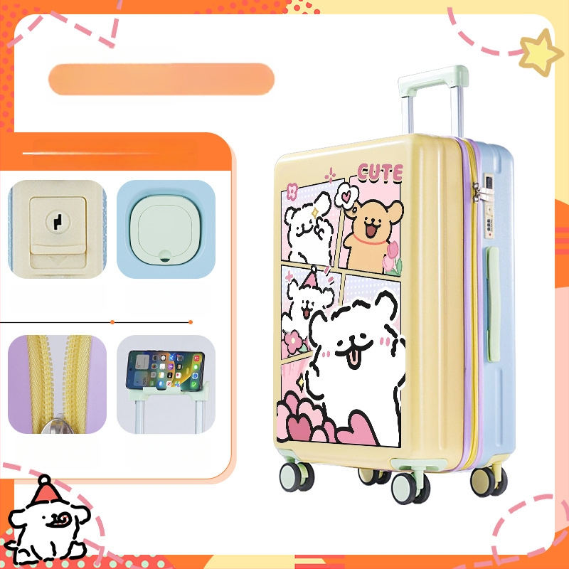 ABS reisikohver reisile anime motiiviga, 3,5 kg, tõmblukuga avamine, universaalsed rattad