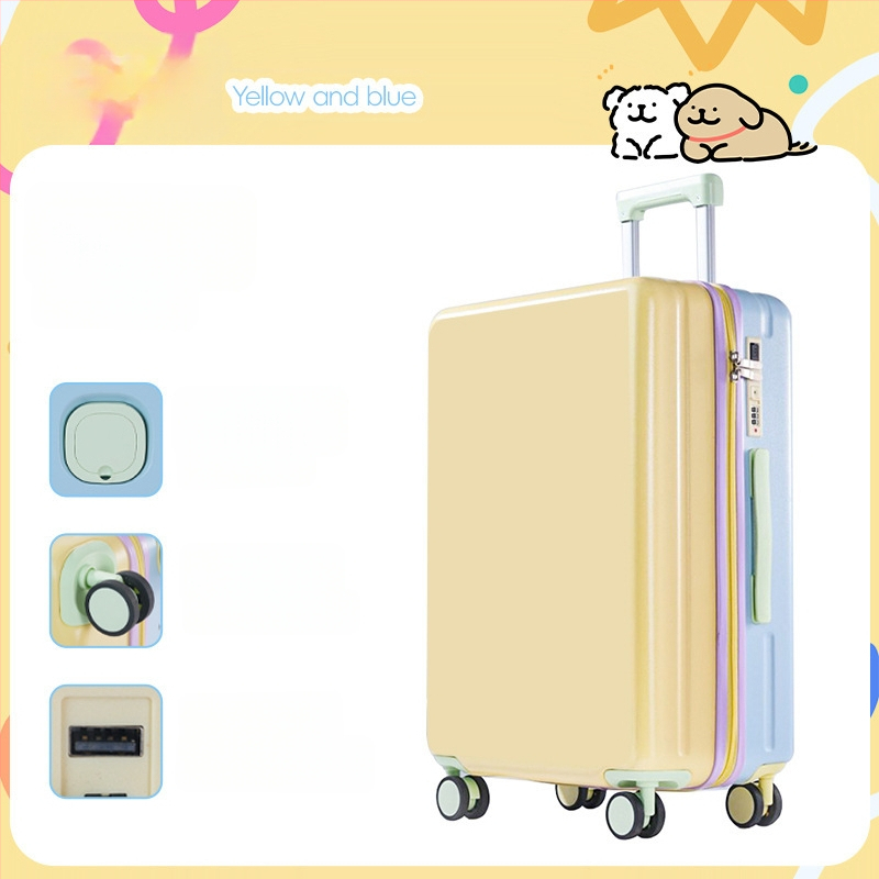 ABS reisikohver reisile anime motiiviga, 3,5 kg, tõmblukuga avamine, universaalsed rattad