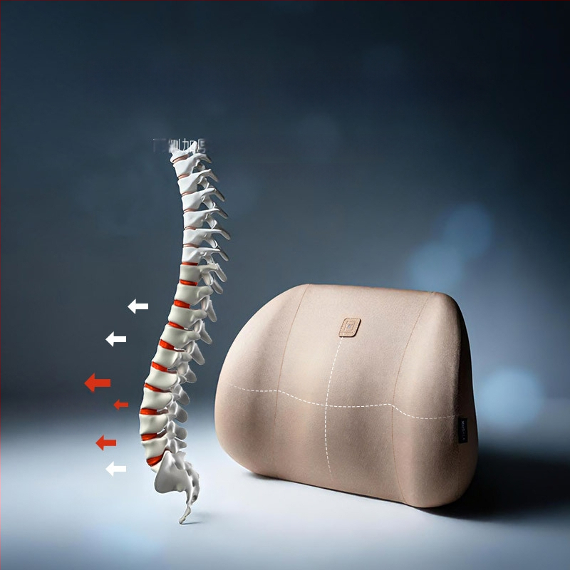 Automobilio juosmens atrama pagalvė su atminties puta, kvėpuojanti nugaros dalis, universalus derinys