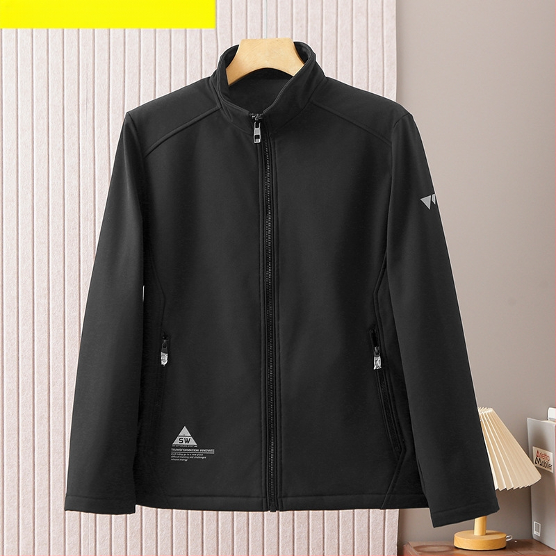 Meeste fleecevooderiga jakke kapuutsiga, seisva kaelaga, tõmblukk, paks talvejakk 1225