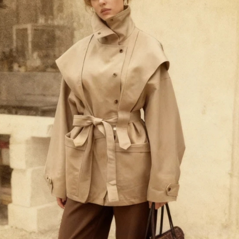 Vēja jaka, poliestera audums, šaurs piegriezums, vidēja garuma, rāvējslēdzēja aizdare