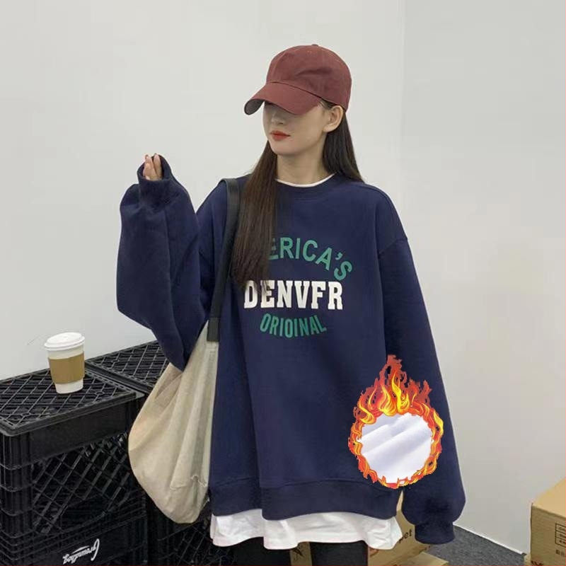 Dream Anchor Viršutinio kostiumo rinkinys su raidžių raštu, ilgos rankovės, medvilnė, 30% medvilnė, japoniško-koreietiško laisvo stiliaus