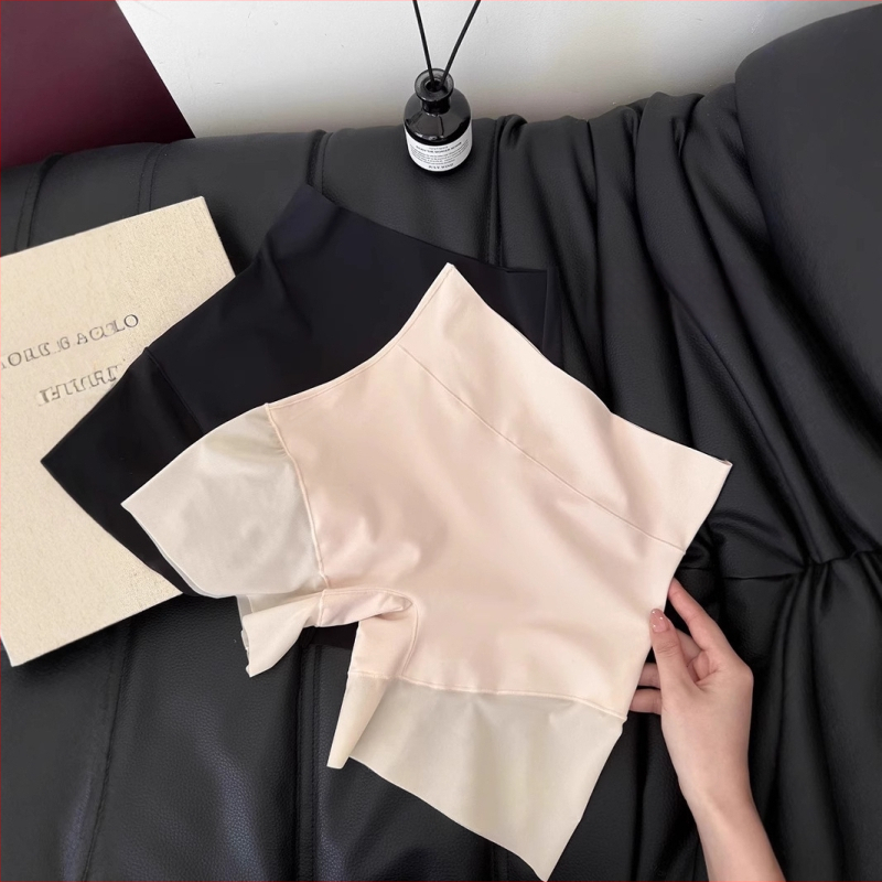 Moterų saugos kelnaitės su aukštu juosmeniu, pilvo kontrole ir klubų pakėlimas, nailoninės megztos medžiagos