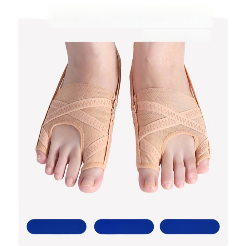 Tinklelio medžiagos pirštų atskyrėjas Hallux valgus – dvigubas didžiojo ir mažojo piršto atskyrimas, kvėpuojanti pėdos parama