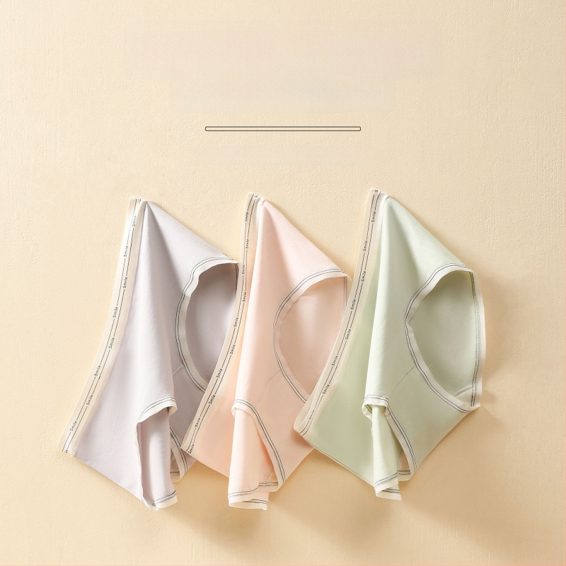 Naiste puuvillased õmblusteta aluspüksid keskmise talje, hingavad, antibakteriaalsed